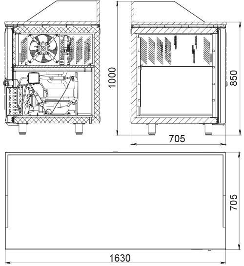 Стол холодильный для пиццы Polair TM3GNPIZZA-GC hladon