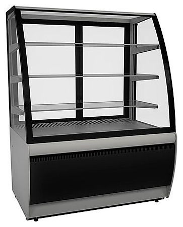 Витрина холодильная кондитерская K70 VV 1,3-1 Standard 9006-9005 (ВХСВ-1,3Д Carboma люкс) техно