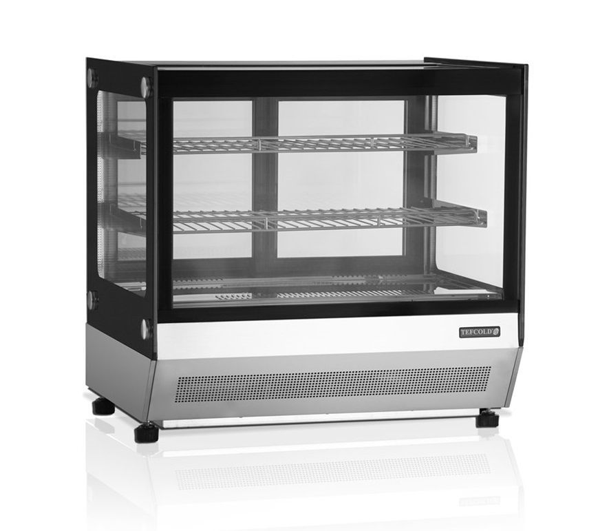 Витрина холодильная настольная кондитерская Tefcold UPD80 Grey серая