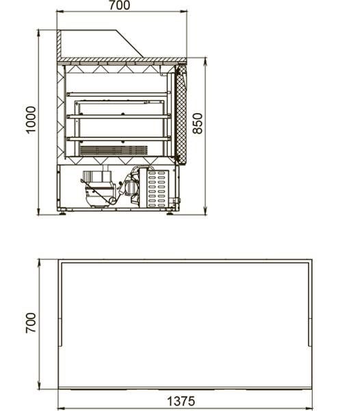 Стол холодильный для пиццы Polair TMI3GNPIZZA-G hladon