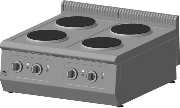 Плита 4 конфорочная 700 серии Iterma ПКЭ-800/700М-4/2