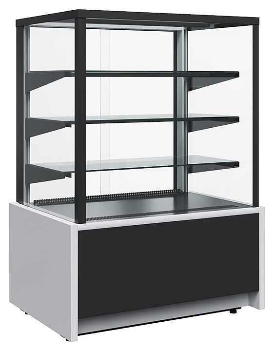 Витрина холодильная кондитерская KC70 VM 0,6-1 Light 9006-9005 (ВХСВ-0,6Д Carboma Cube) техно
