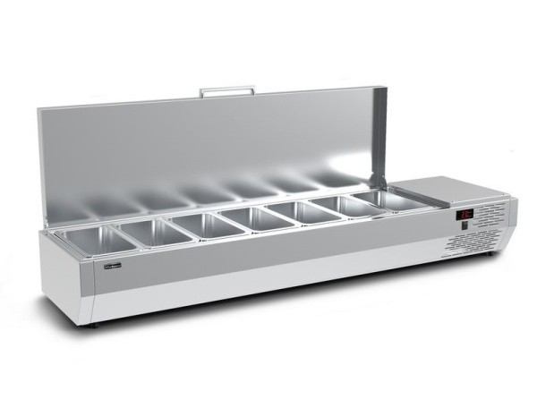 Витрина холодильная настольная A40 SM 1,6 с крышкой (7 GN1/3)