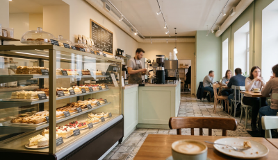 Кафе-кондитерская (витрина + кофе + посадки) 50–100 м²