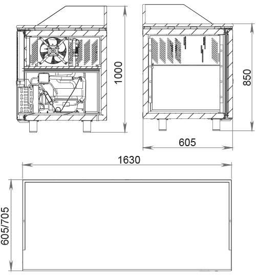 Стол холодильный для пиццы Polair TMI3GNPIZZA-G hladon