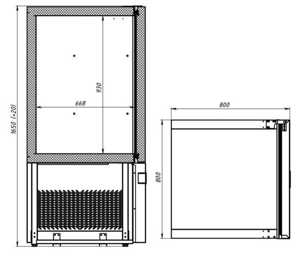 Шкаф шокового охлаждения и заморозки Polair CR7-G (220 V) hladon