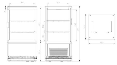 Витрина холодильная Cooleq CW-58 White hladon
