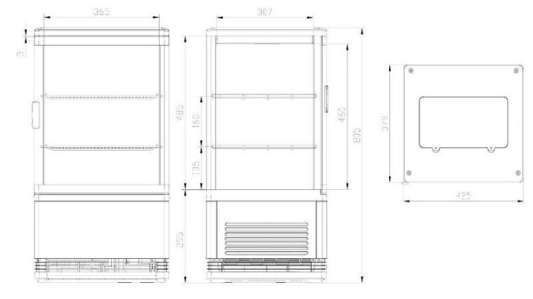 Витрина холодильная Cooleq CW-58 White hladon