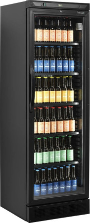 Шкаф холодильный со стеклом Tefcold CEV425 Black hladon