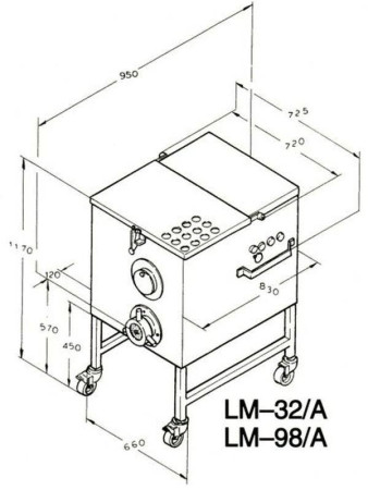 Мясорубка KT LM-98/A Unger чугун, с педалью hladon