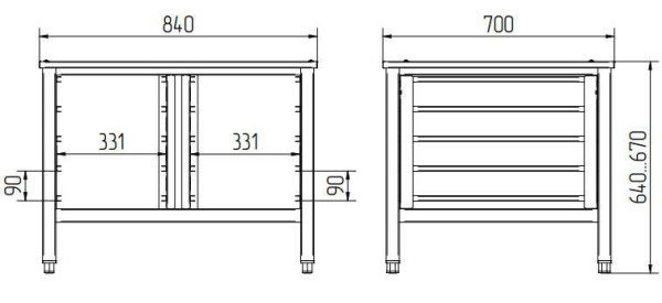 Подставка для пароконвект. ПК-10М hladon
