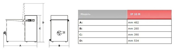 Фаршемешалка Sirman IP10M 1Ф hladon