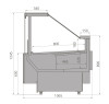 Витрина холодильная Brandford Calypso Slim 375 вентилируемая (вынос) hladon