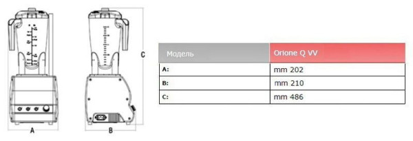 Блендер Sirman Orione Q Plus VV квадратный стакан hladon