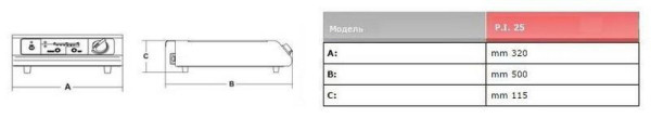 Плита индукционная Sirman P.I. 2,5 KW hladon