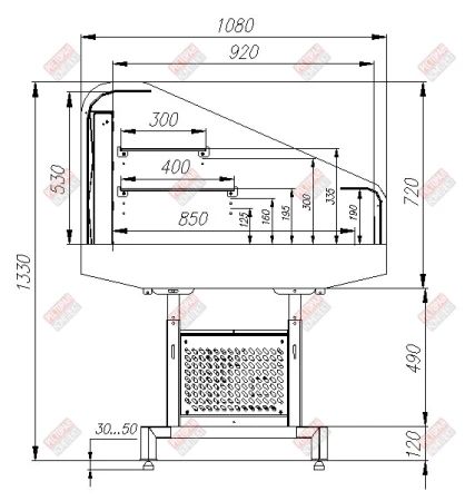 Витрина холодильная Fudzi PF11-13 VM 1,25-2 9006 для промоакций hladon