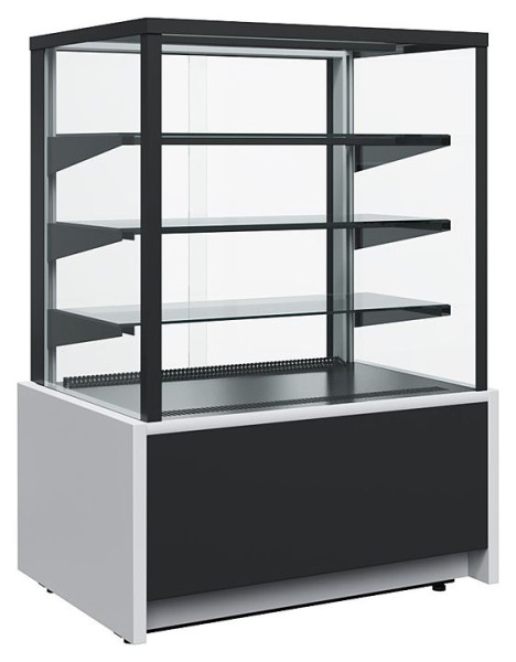 Витрина холодильная кондитерская KC70 VM 0,9-1 Light 9006-9005 (ВХСВ-0,9Д Carboma Cube) техно