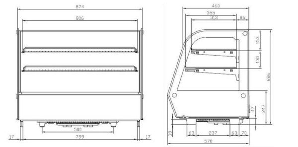Витрина холодильная настольная Cooleq CW-160 hladon