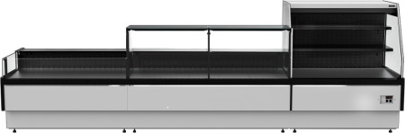 Витрина холодильная GC95 VM 1,5-1 с боковинами версия 2.0 9006-9005 hladon