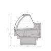 Холодильная витрина Brandford Aurora Slim 375 вентилируемая (вынос) hladon
